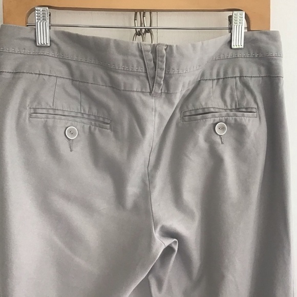 Anthropologie Daughters Of The Liberation Flare Wide Leg cuffed gray Pants Sz 6 - Picture 4 of 8